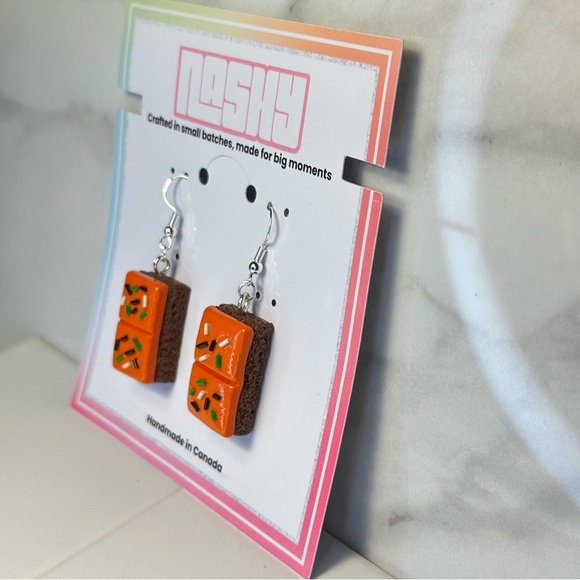 Halloween Cosmic Brownie - Handmade Earrings - Picture 5 of 6